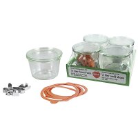 Weck Rundrandglas Sturz 250 ml mit Deckel Ring Klammern...