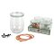 Weck Rundrandglas Tulpe 1000 ml mit Deckel Ring Klammern 4er Set