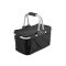 Einkaufskorb faltbar schwarz mit Abdeckung 48x28x27 cm