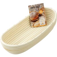 Birkmann Gärkörbchen länglich, klein 30,5 x 14 cm, Höhe 7 cm, für Brote von 700 g - 1500 g