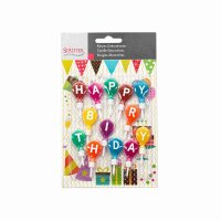 Motiv-Dekorationskerzen Maiback Happy Birthday