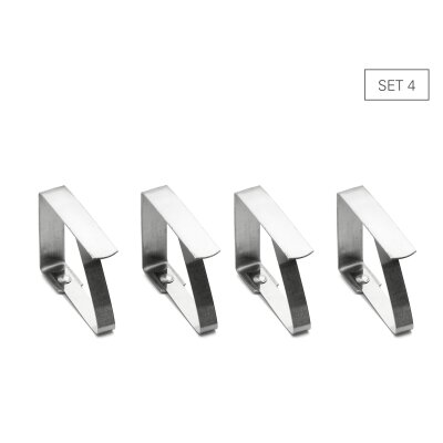 Weis Tischtuchklammern 4er-Set Edelstahl