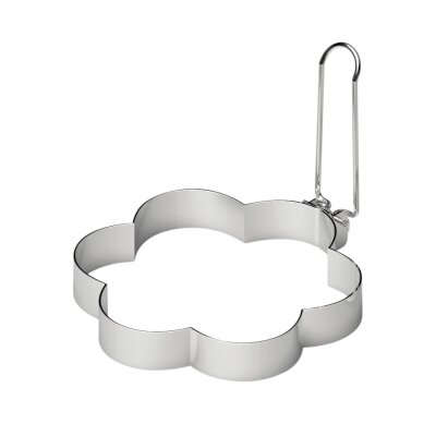 Weis Spiegeleibackring in Blumenform 11 cm Edelstahl