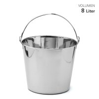 Weis Edelstahleimer 8 ltr. mit Skalierung