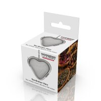 Weis Teekugel in Herzform mit Kette 5,5 cm Edelstahl