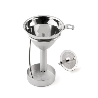 Weis Dekantiertrichter mit Sieb und Ständer Edelstahl