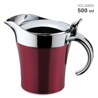 Weis Thermo-Sauciere mit Klapp-Deckel 500 ml rot Edelstahl