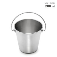 Weis Mini-Eimer Ø7,5 cm 200 ml Edelstahl