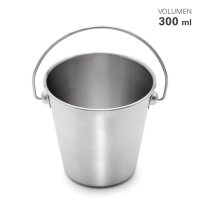 Weis Mini-Eimer Ø9 cm 300 ml Edelstahl