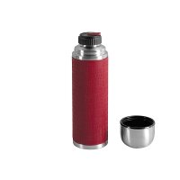 Emsa Senator Isolierflasche 1 ltr. Manschette rot