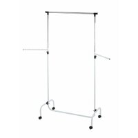 Wenko Kleiderständer Trio mit 2 Armen höhenverstellbar mit Rollen