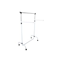Wenko Kleiderständer Trio mit 2 Armen höhenverstellbar mit Rollen