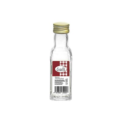 Glasflasche Vierkantflasche Gradhalsflasche Marasca 125 ml