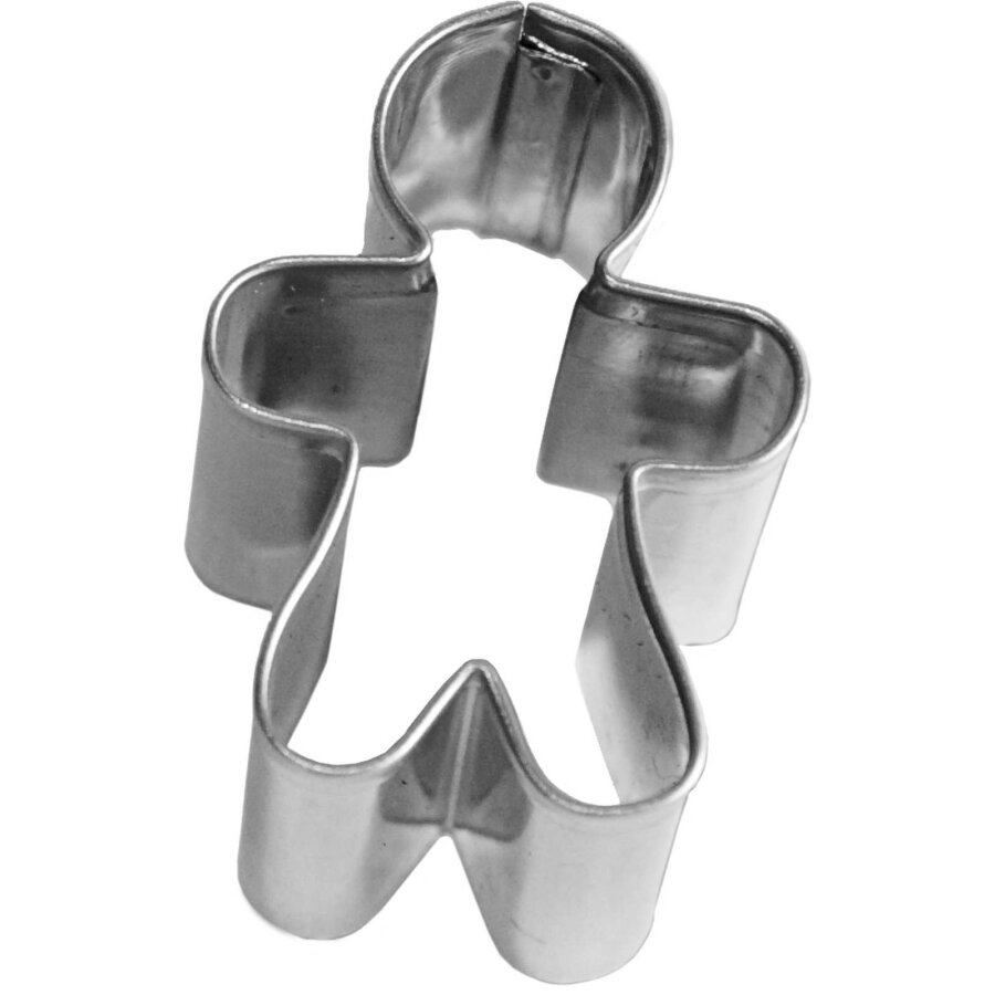 Stampino Per Biscotti Birkmann Gingerman - Forma Omino Di Pan Di Zenzero 12 Cm In Plastica Grigia