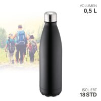 Weis Thermoflasche vakuumisoliert schwarz 500 ml