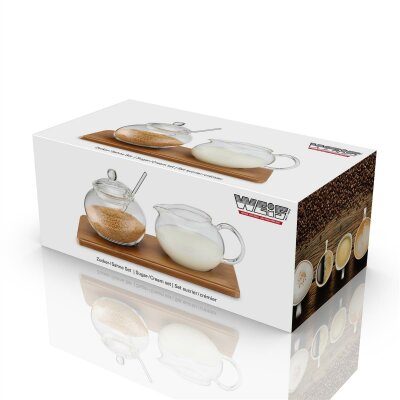 Weis Milch und Zucker Set mit Tablett