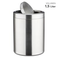 Weis Tisch-Abfallbehälter mit 1,5 ltr. Edelstahl