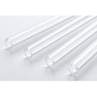 Halm Glastrinkhalme 15 cm gerade 4-er Set mit Reinigungsbürste
