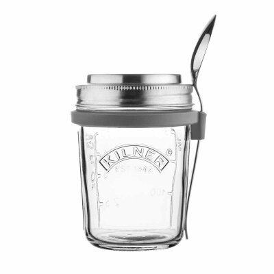 KILNER Frühstücksglas mit Löffel, 350 ml