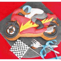 Städter Motivbackform Mike das Motorrad 28,5x18,5 cm H 6,5 cm