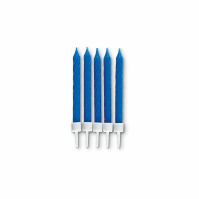Kerzen Kerzen blau mit Halter