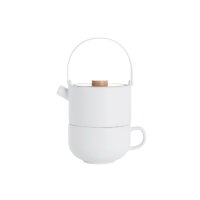 Bredemeijer Tee-Set Umea 0,5 ltr. Keramik weiß mit...