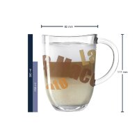 Leonardo Latte Macchiato Tasse Napoli Glas 3-farbig