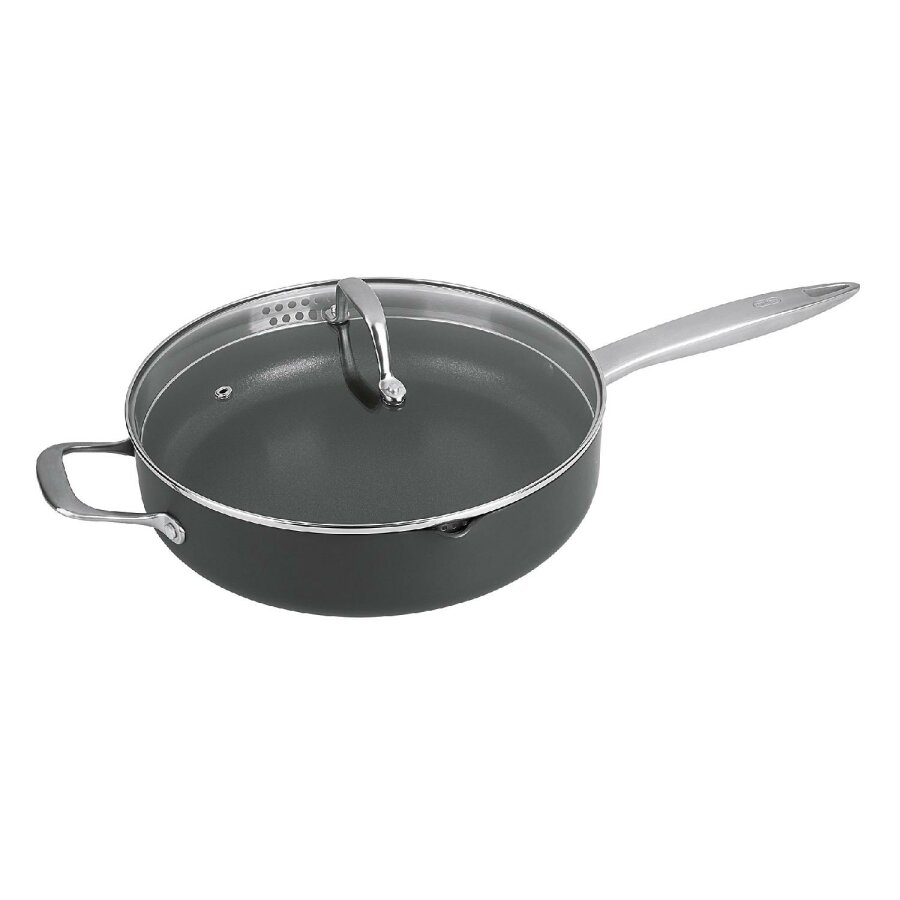 Zyliss Ultimate Pro Schmorpfanne mit Glasdeckel mit Ausgieße