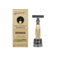 Pandoo Bambus Rasierhobel mit breitem Griff inkl. 10 Klingen