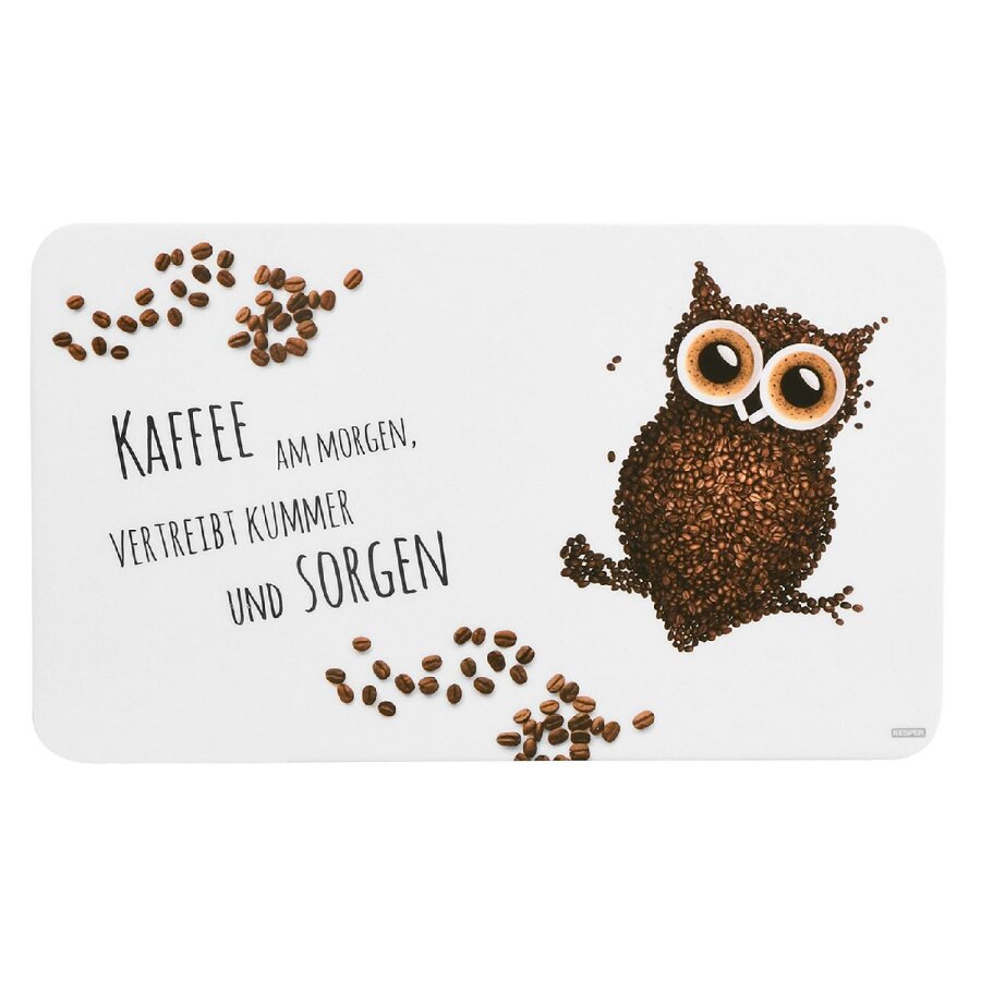 Kesper Melamin-Frühstücksbrettchen Kaffee Eule