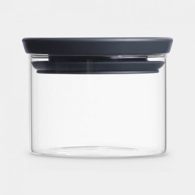 Brabantia Vorratsglas 300 ml ltr. rund in dark grey