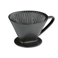 Cilio Kaffeefilter Porzellan Größe 4 schwarz matt