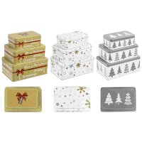 Hi Gebäckdose Weihnachten eckig sortiert 3-teiliges Set