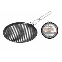 Pizza Pfanne klappbar Metall verchromt Ø33 cm