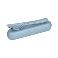 Koziol Klikk Ready 3-tlg. Besteckset + Etui blau