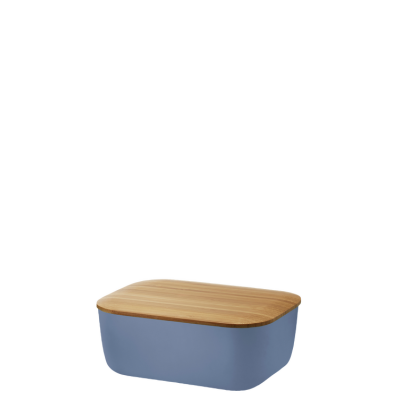 Rig-Tig Box-It Butterdose Kunststoff Bambus dark blue