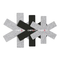 Chefs & Co. Pfannenschutz Filz 3er Satz Ø31, 35 und 39 cm