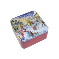 Gawol Gebäckdose Weihnachtsmarkt 15x15x7,5 cm