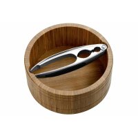 Kesper Nussschale und -knacker rund dunkler Bambus FSC 59822
