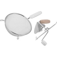 Westmark Passiersieb Edelstahl mit Auflagerasten Kunststoffgriff