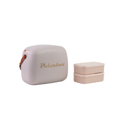 Polarbox Kühltasche Classic Pearl & Gold 6 ltr. inkl. 2 Snackboxen