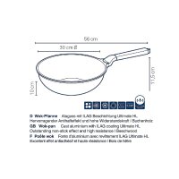 Kela Wokpfanne Vitana Ø30 cm Griff Buchenholz