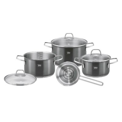 Elo 4-teiliges Topfset Twice Select Edelstahl plus Deckel