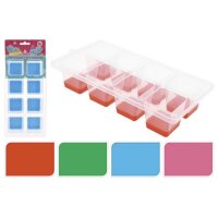 Eiswürfelbereiter mit Deckel farbig sortiert 25x13x5 cm