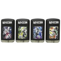 Feuerzeug Easy Torch 8 Relief Soccer Fußball schwarz