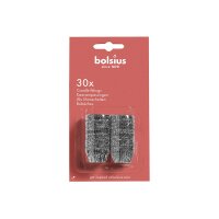 Bolsius Kerzenmanschetten Alu silber 30 Stück