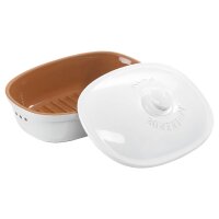 Römertopf Brottopf Frische-Topf oval Medi weiss...