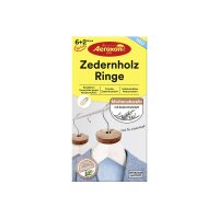 Aeroxon Zedernholz Ringe für Kleiderbügel 6+2...