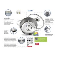 Elo Topfset Galant 5-teilig Edelstahl Glas