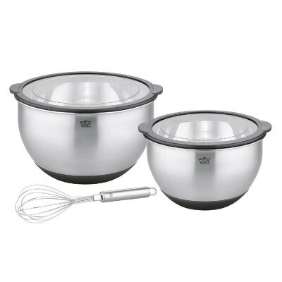 Rührschüssel-Set Primo 5-teilig Edelstahl mit Deckeln